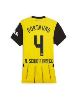 Billige Borussia Dortmund Nico Schlotterbeck #4 Hjemmedrakt Dame 2024-25 Kortermet